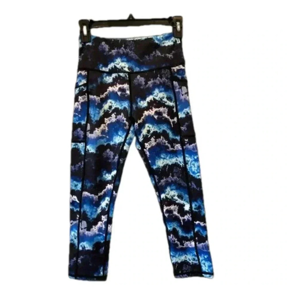 Constantly Varied CV gear high waist crop athletic leggings,leg pockets,pattern - Picture 1 of 6